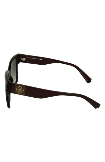 Kendra Scott Dira 56mm Rectangular Sunglasses In Brown