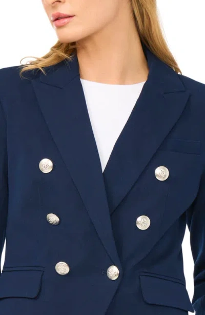 Halogenr Halogen(r) Double Breasted Blazer In Blue
