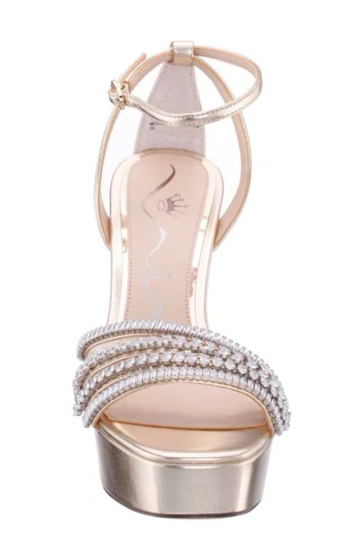 Nina Agitha Ankle Strap Platform Sandal In Multi