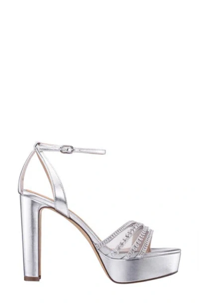 Nina Agitha Ankle Strap Platform Sandal In Multi