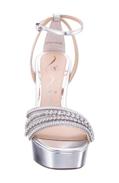 Nina Agitha Ankle Strap Platform Sandal In Multi