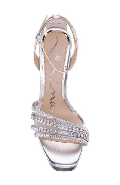 Nina Agitha Ankle Strap Platform Sandal In Multi