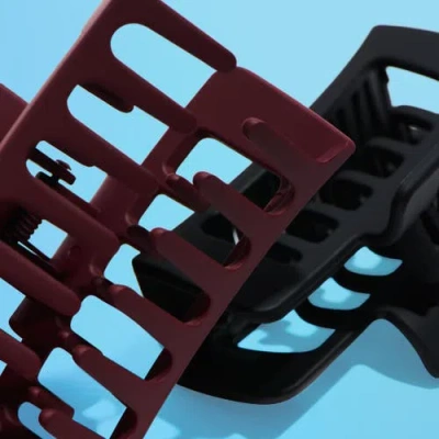 Gimme Beauty Rectangle Double Teeth Claw Clip In Multi