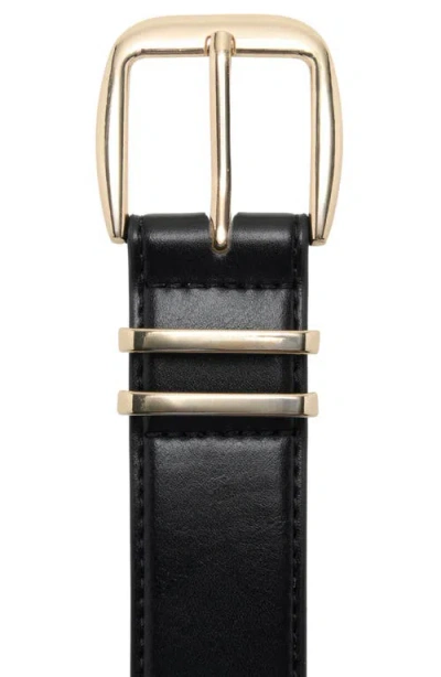 Mango Square Buckle Belt In Black