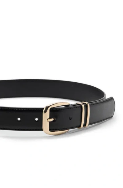 Mango Square Buckle Belt In Black