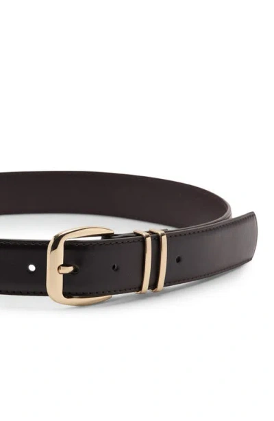 Mango Square Buckle Belt In Black