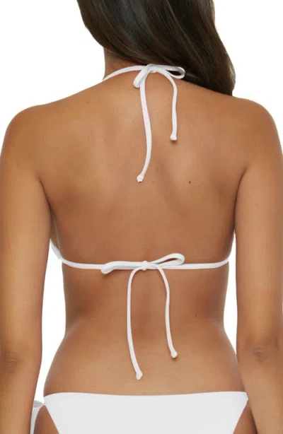 Becca Color Code Triangle Bikini Top In White