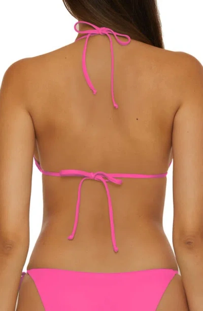 Becca Color Code Triangle Bikini Top In Pink