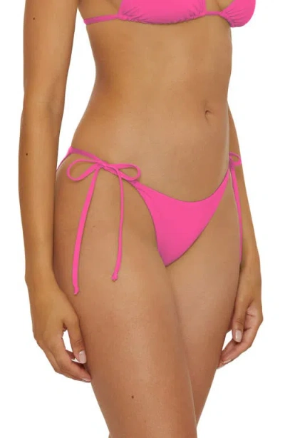 Becca Color Code Side Tie Bikini Bottoms In Pink