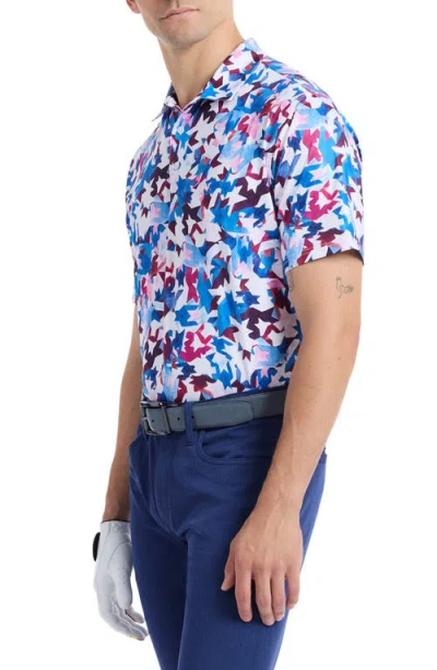 Robert Graham Bartlow Performance Golf Polo In Blue