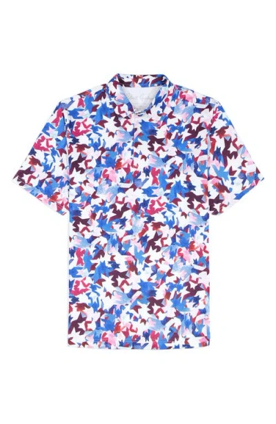 Robert Graham Bartlow Performance Golf Polo In Blue