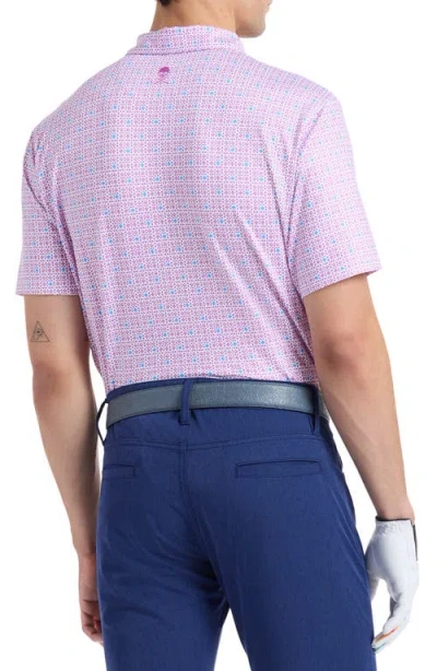 Robert Graham Tilford Performance Golf Polo In Pink