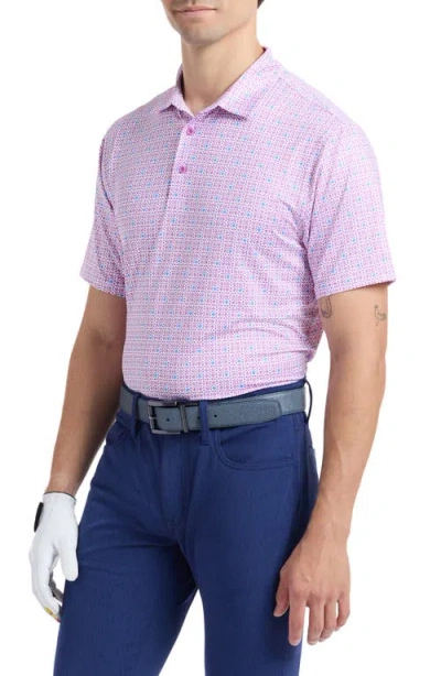 Robert Graham Tilford Performance Golf Polo In Pink