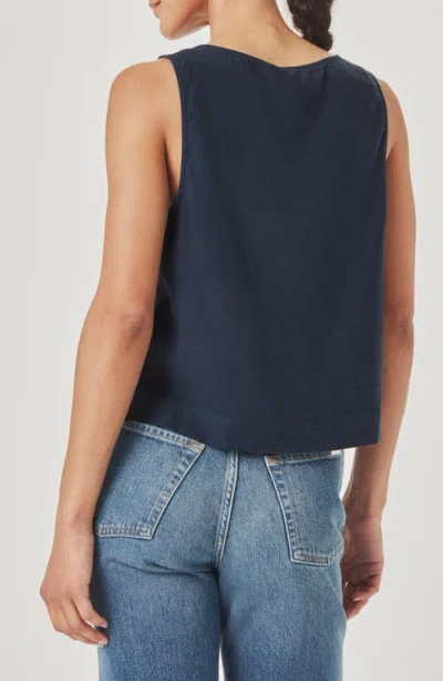 Splendid Adele Linen Blend Vest In Blue