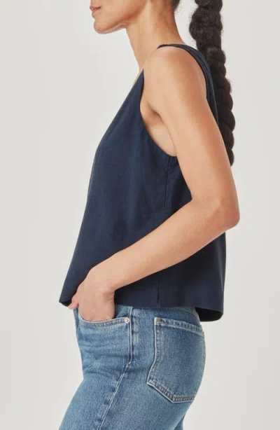 Splendid Adele Linen Blend Vest In Blue