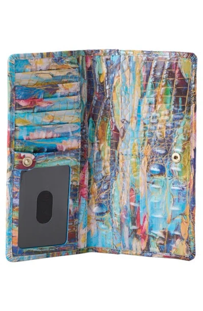 Brahmin Ady Croc Embossed Leather Wallet In Pattern