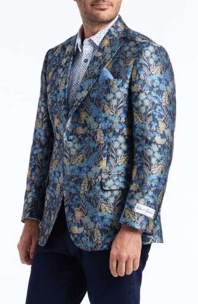 Robert Graham Radford Tailored Fit Floral Jacquard Sport Coat In Blue