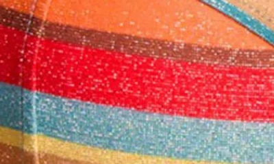 Ramy Brook Striped Mona Bikini Top Flame Glitter Stripe In Multi