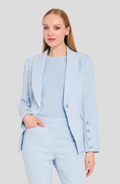 Tahari Asl One-button Blazer In Blue