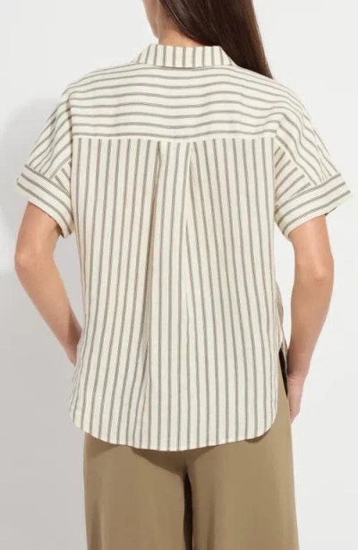 Lyssé Lysse Adley Stripe Linen Button-up Shirt In Multi