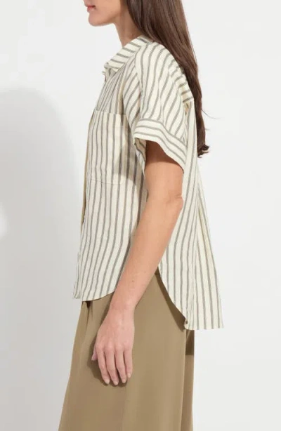 Lyssé Lysse Adley Stripe Linen Button-up Shirt In Multi