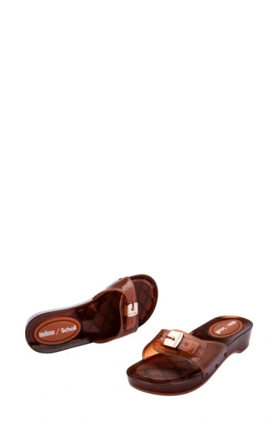 Melissa X Scholl Pescura Platform Slide Sandal In Brown