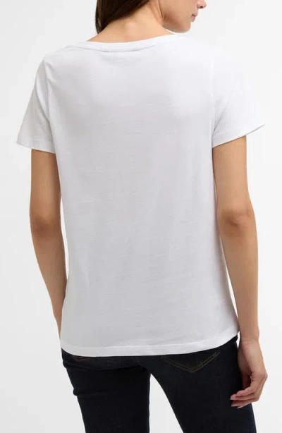 Barbour Brambles Cotton Graphic T-shirt In White