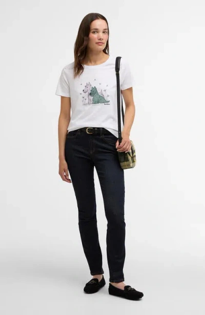 Barbour Brambles Cotton Graphic T-shirt In White