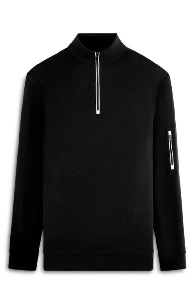 Bugatchi Soft Touch Quarter Zip In Black