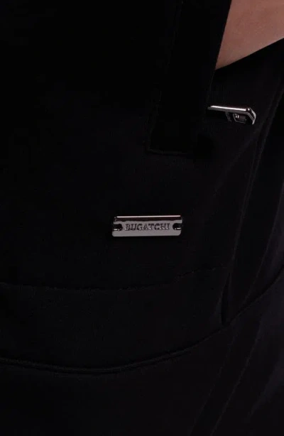 Bugatchi Soft Touch Blouson Knit Jacket In Black