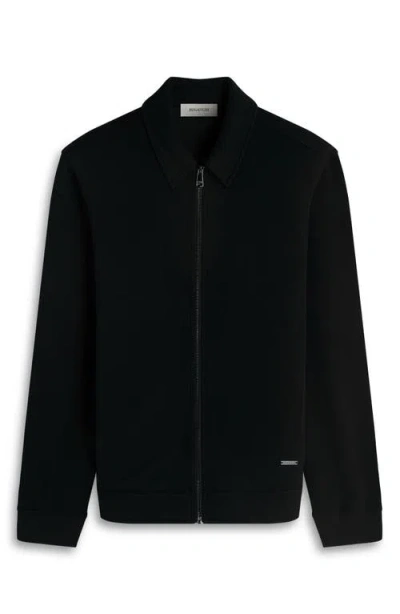 Bugatchi Soft Touch Blouson Knit Jacket In Black