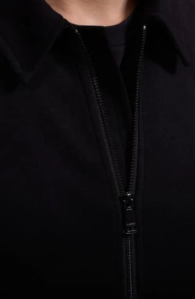 Bugatchi Soft Touch Blouson Knit Jacket In Black