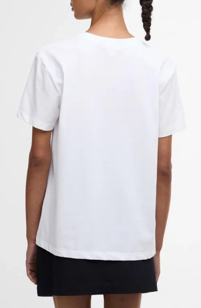Barbour Marine Cotton T Shirt With Print In White