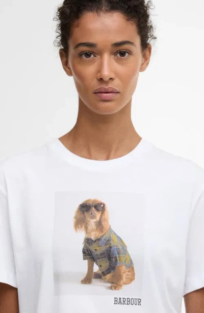 Barbour Marine Cotton T Shirt With Print In White