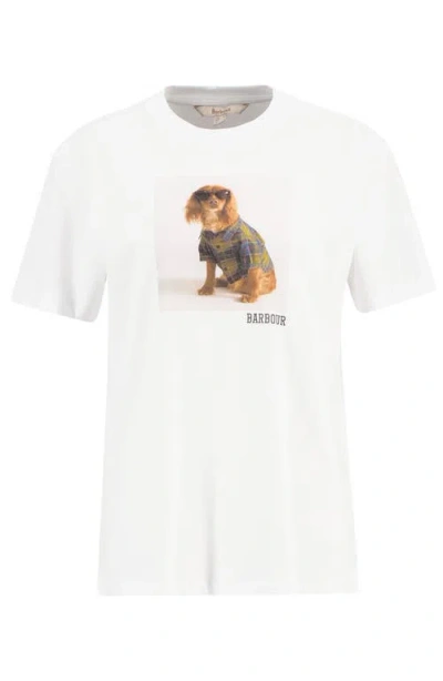 Barbour Marine Cotton T Shirt With Print In White