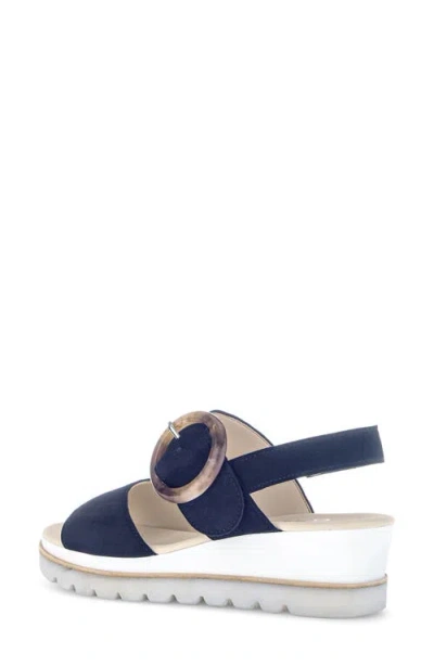 Gabor Wedge Sandal In Blue