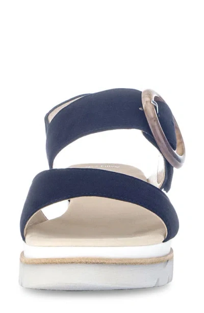 Gabor Wedge Sandal In Blue