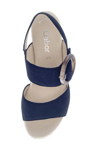 Gabor Wedge Sandal In Blue