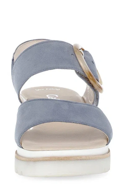 Gabor Wedge Sandal In Blue