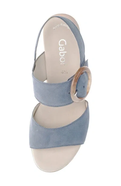 Gabor Wedge Sandal In Blue