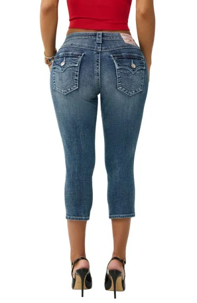 True Religion Jennie Curvy Capri Jeans In Blue