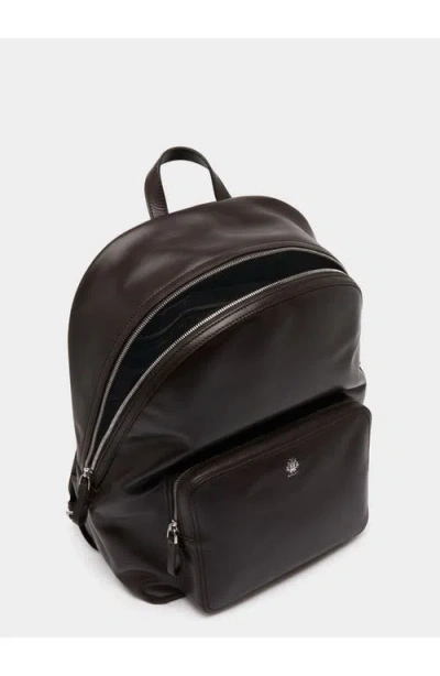 Bally Ray Leather Backpack In Brown