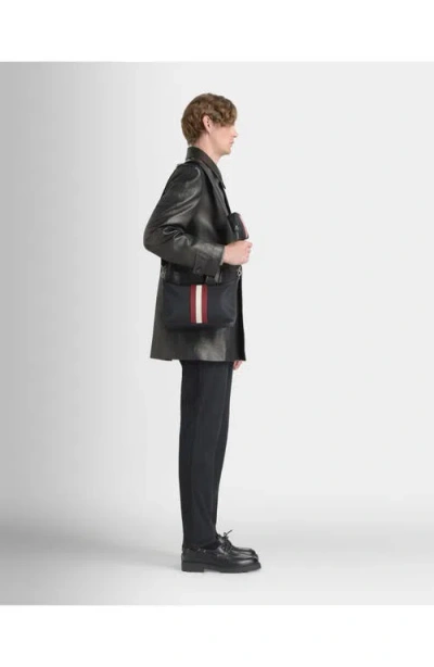 Bally Code Ribbon Logo Shoulder Bag In Black