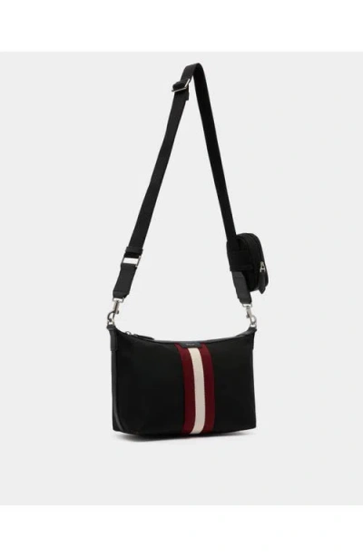 Bally Code Ribbon Logo Shoulder Bag In Black