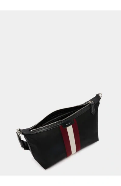 Bally Code Ribbon Logo Shoulder Bag In Black