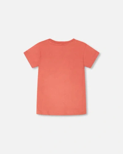 Deux Par Deux Organic Cotton Sailor Graphic Short Sleeve T-shirt In Brown