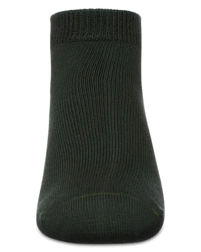 Memoi Basic Silky-soft Gauge Ankle Sock In Black
