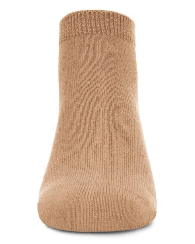 Memoi Basic Silky-soft Gauge Ankle Sock In Brown