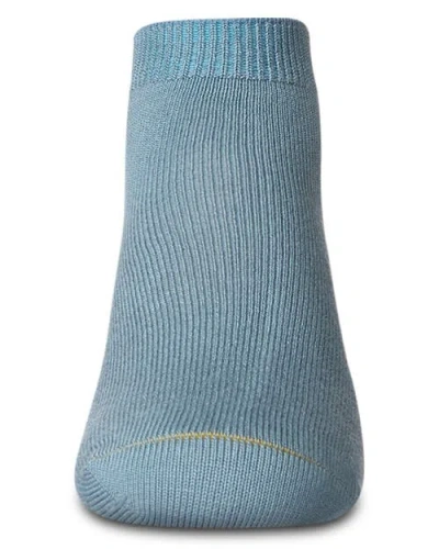 Memoi Basic Silky-soft Gauge Ankle Sock In Blue