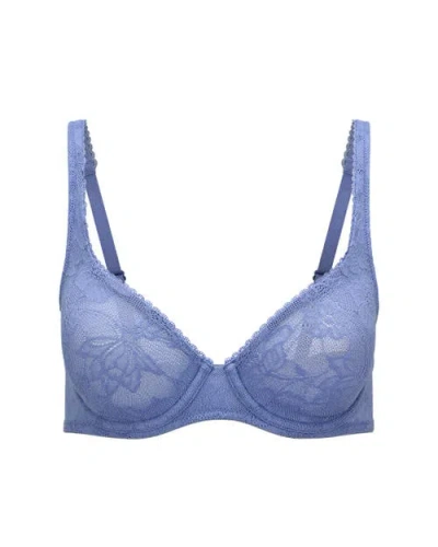 Adore Me Winona Unlined Full Coverage Bra In Blue